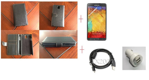 Samsung Note 3 Leather Case Car Charger PC Cable - LX2001 - Homewares, Outdoor, Phone Accessories, Cases, Speakers, Headphones + More -