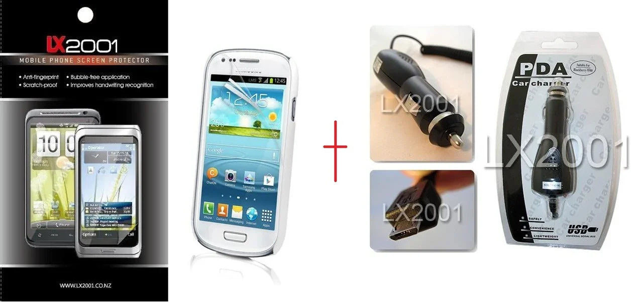 Samsung Galaxy S3 Mini Protector + Car Charger - LX2001 - Homewares, Outdoor, Phone Accessories, Cases, Speakers, Headphones + More -