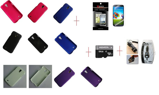 Samsung Galaxy S4 Rubber Case 64GB MicroSD Card Car Charger - LX2001 - Homewares, Outdoor, Phone Accessories, Cases, Speakers, Headphones + More -