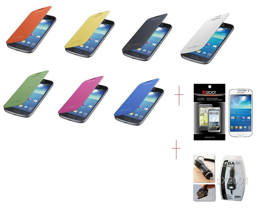 Samsung Galaxy S4 Mini Leather Flip Case Charger - LX2001 - Homewares, Outdoor, Phone Accessories, Cases, Speakers, Headphones + More -