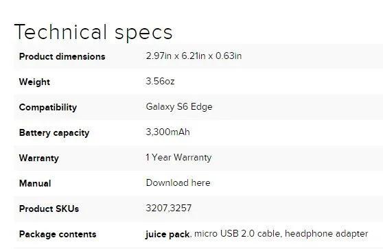 Samsung Galaxy S6 Edge Mophie Juice Pack GOLD 3257_JP-SGS6E-GLD - LX2001 - Homewares, Outdoor, Phone Accessories, Cases, Speakers, Headphones + More -
