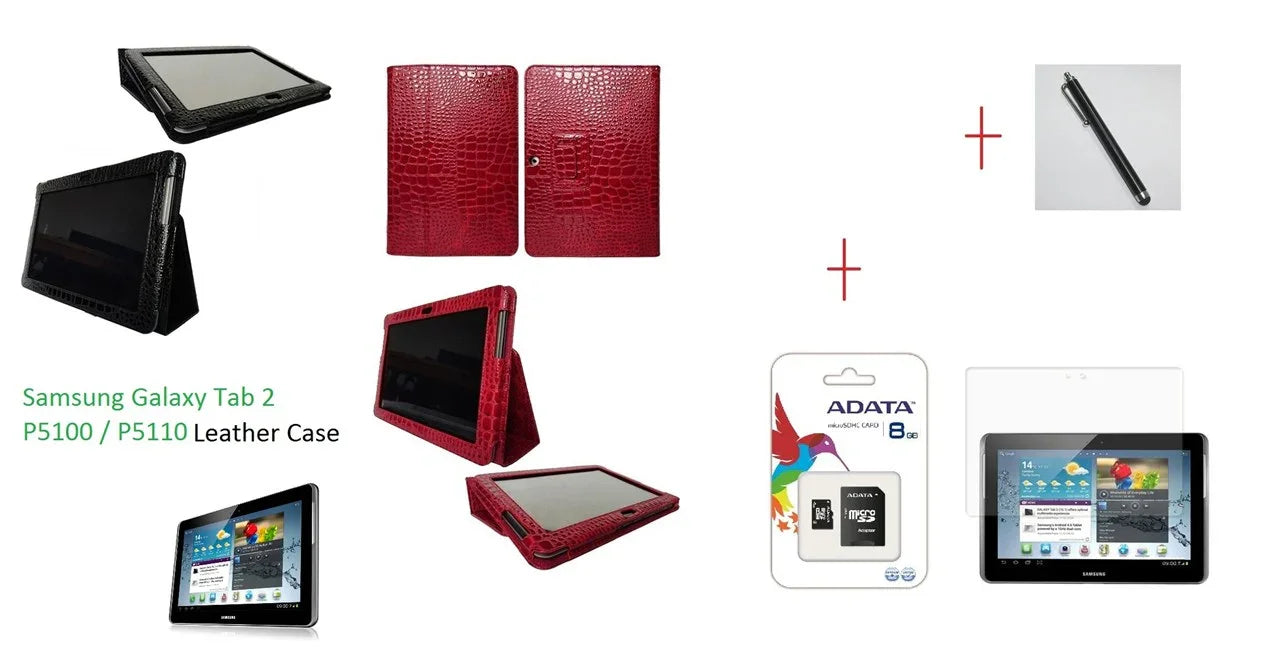 Samsung Galaxy Tab 2 10.1 P5100 Leather Case 8GB - LX2001 - Homewares, Outdoor, Phone Accessories, Cases, Speakers, Headphones + More -