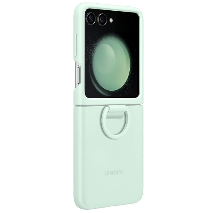Samsung Galaxy Z Flip5 6.7" Silicone Case w/ Ring - Ocean Green