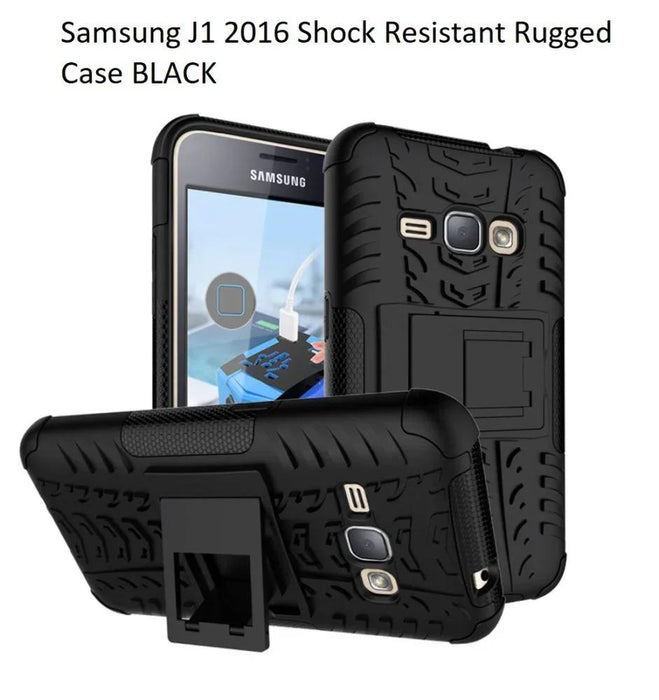 Samsung J1 2016 Shock Resistant Rugged Case BLACK - LX2001 - Homewares, Outdoor, Phone Accessories, Cases, Speakers, Headphones + More -