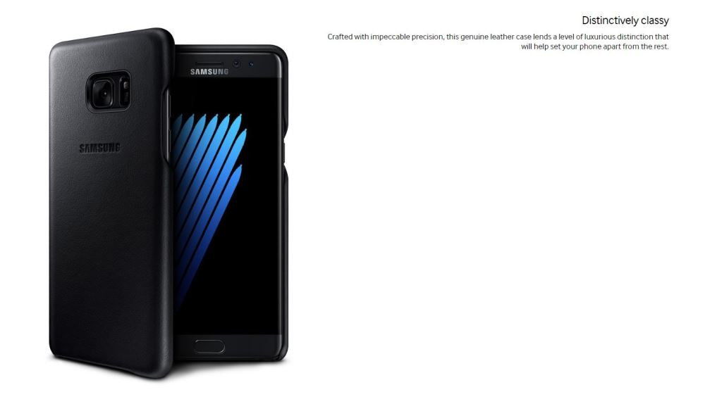 Samsung Note 7 Leather Cover - Black EF-VN930LBEGWW Misc 1