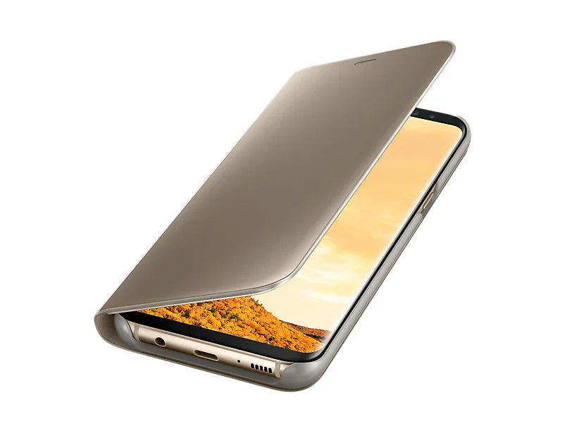 Samsung Galaxy S8+ Clear View Stand Cover Case GOLD EF-ZG955CFEGWW - LX2001 - Homewares, Outdoor, Phone Accessories, Cases, Speakers, Headphones + More -