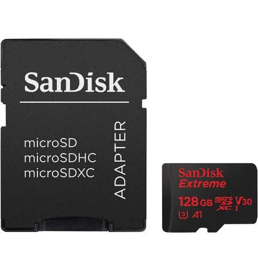 Sandisk 128GB MicroSD EXTREME Card SDSQXA1-128G-GN6MA - LX2001 - Homewares, Outdoor, Phone Accessories, Cases, Speakers, Headphones + More -