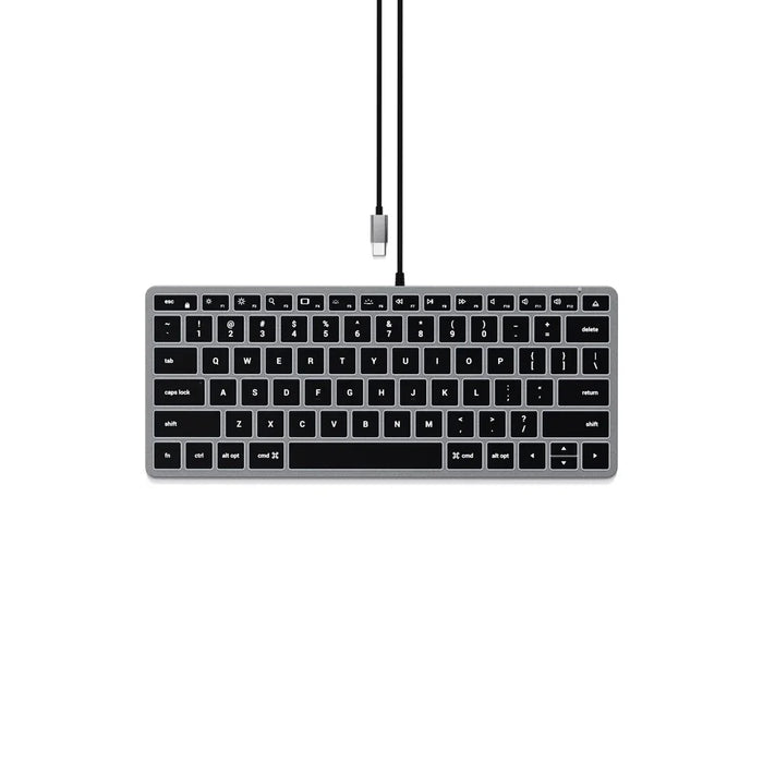 Satechi Slim W1 Wired Backlist Keyboard - Space Grey ST-UCSW1M 879961009069 - LX2001 - Homewares, Outdoor, Phone Accessories, Cases, Speakers, Headphones + More -
