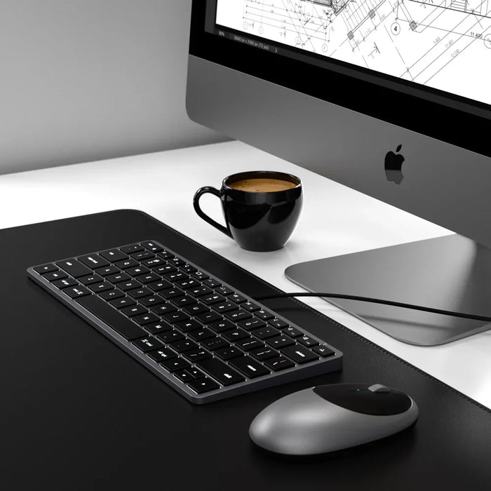 Satechi Slim W1 Wired Backlist Keyboard - Space Grey ST-UCSW1M 879961009069 - LX2001 - Homewares, Outdoor, Phone Accessories, Cases, Speakers, Headphones + More -