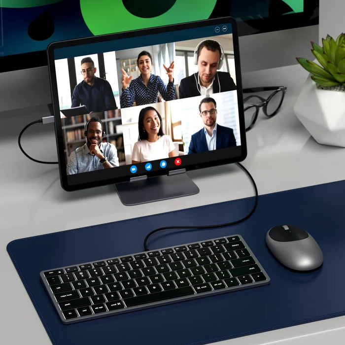 Satechi Slim W1 Wired Backlist Keyboard - Space Grey ST-UCSW1M 879961009069 - LX2001 - Homewares, Outdoor, Phone Accessories, Cases, Speakers, Headphones + More -