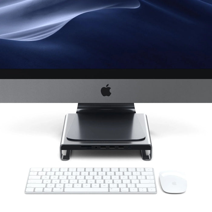 Satechi Type-C Aluminum Monitor Stand Hub for iMac - Space Grey ST-AMSHM 879961007973 - LX2001 - Homewares, Outdoor, Phone Accessories, Cases, Speakers, Headphones + More -