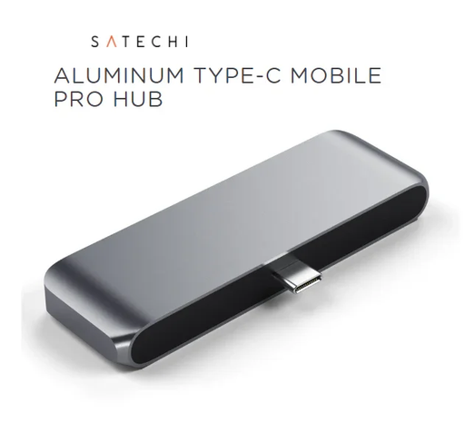 Satechi Type-C / USB-C Aluminium Clamp 4K USB Hub Pro - Space Grey ST-TCMPHM 879961008031 - LX2001 - Homewares, Outdoor, Phone Accessories, Cases, Speakers, Headphones + More -