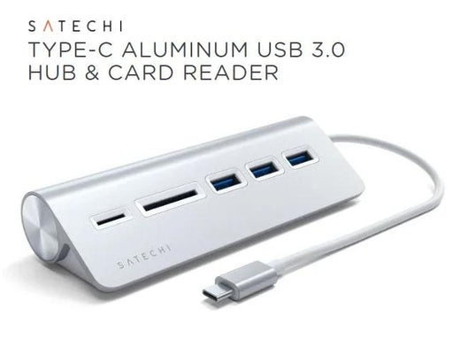 Satechi USB-C Aluminum USB 3.0 Hub & Micro / SD Card Reader - Space Grey ST-TCHCRM 879961007164 - LX2001 - Homewares, Outdoor, Phone Accessories, Cases, Speakers, Headphones + More -