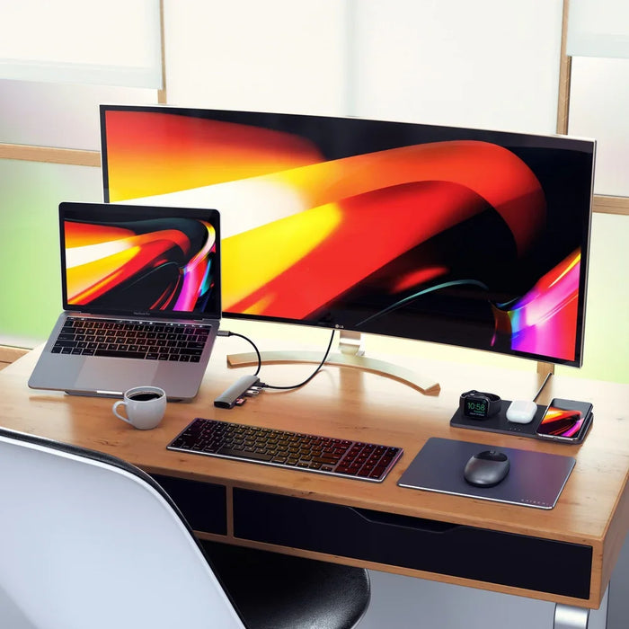 Satechi USB-C Slim Multiport w/ Ethernet Adapter - Space Grey ST-UCSMA3M - LX2001 - Homewares, Outdoor, Phone Accessories, Cases, Speakers, Headphones + More -