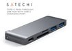 Satechi USB-C Type-C Pro MicroSD SD Card 2x USB 3.0 Hub - Space Grey ST-TCUPM - LX2001 - Homewares, Outdoor, Phone Accessories, Cases, Speakers, Headphones + More -