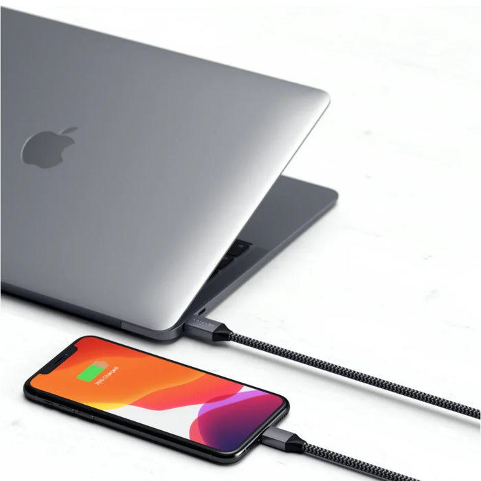 Satechi USB-C to Lightning Charging 1.8M Cable - Space Grey ST-TCL18M 879961008246 - LX2001 - Homewares, Outdoor, Phone Accessories, Cases, Speakers, Headphones + More -