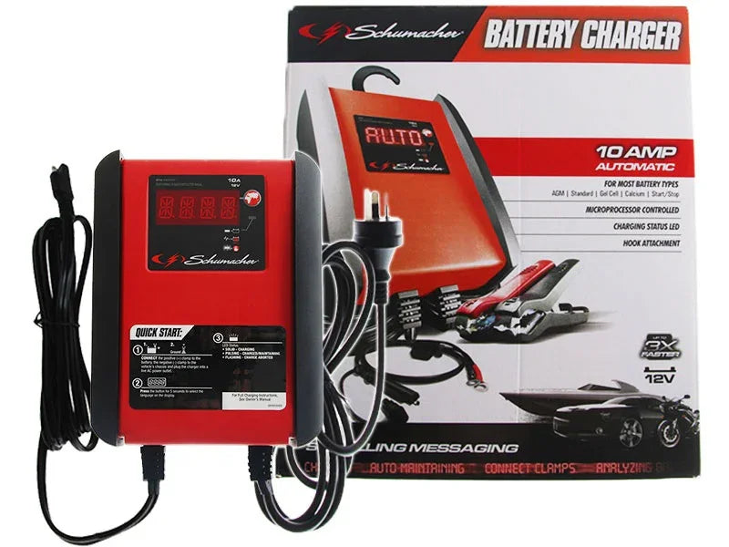 Schumacher Battery Charger 12V 10A AND Maintainer FOR AGM SLA GEL CELL SPI10 - LX2001 - Homewares, Outdoor, Phone Accessories, Cases, Speakers, Headphones + More -