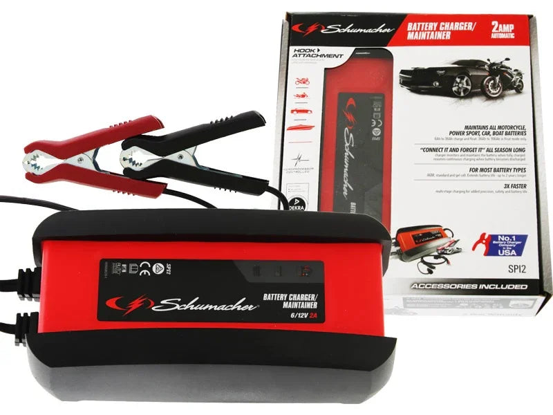 Schumacher Battery Charger 6-12V 2A AND Maintainer FOR AGM SLA GEL CELL SPI2 - LX2001 - Homewares, Outdoor, Phone Accessories, Cases, Speakers, Headphones + More -