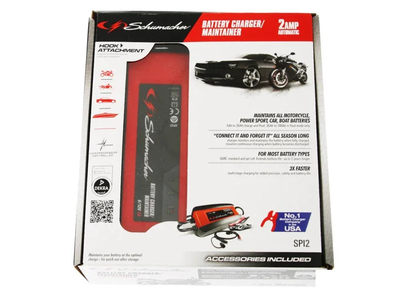 Schumacher Battery Charger 6-12V 2A AND Maintainer FOR AGM SLA GEL CELL SPI2 - LX2001 - Homewares, Outdoor, Phone Accessories, Cases, Speakers, Headphones + More -