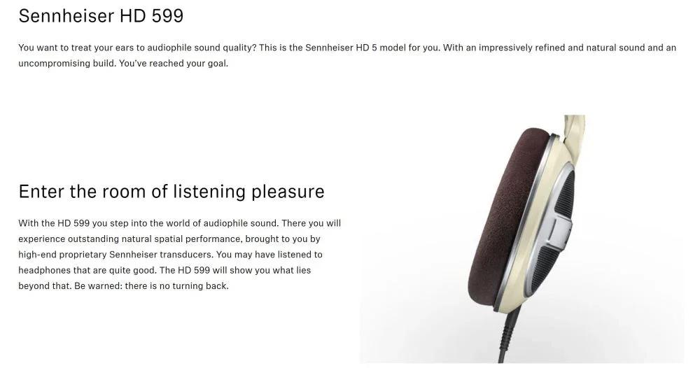 Sennheiser HD 599 Headphones - Cream White Brown SH506831 - LX2001 - Homewares, Outdoor, Phone Accessories, Cases, Speakers, Headphones + More -