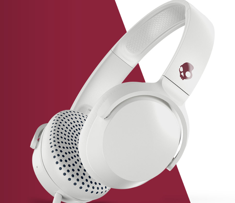 Skullcandy Riff On-Ear Wired Headphones w/ Mic - Crimson / White S5PXY-L635 878615092334