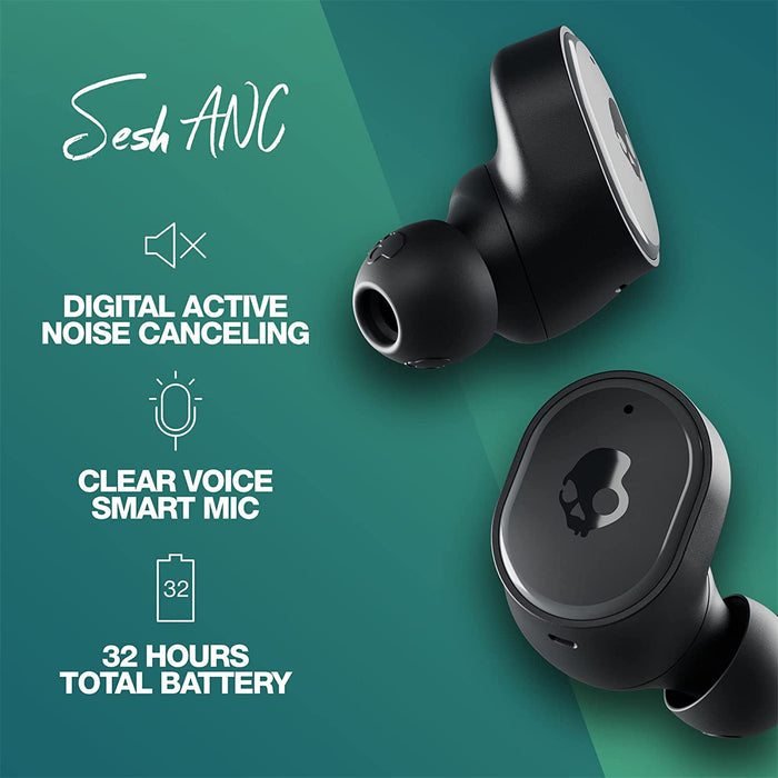 Skullcandy Sesh ANC True Noise Cancelling In-Ear Headphones - True Black