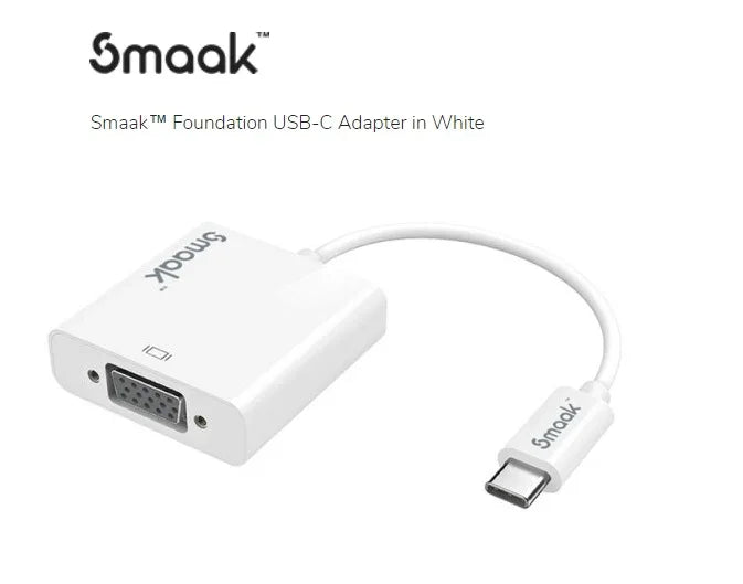 Smaak Foundation USB-C Adapter USB-C to VGA SMKCH-FD-VGAW - LX2001 - Homewares, Outdoor, Phone Accessories, Cases, Speakers, Headphones + More -