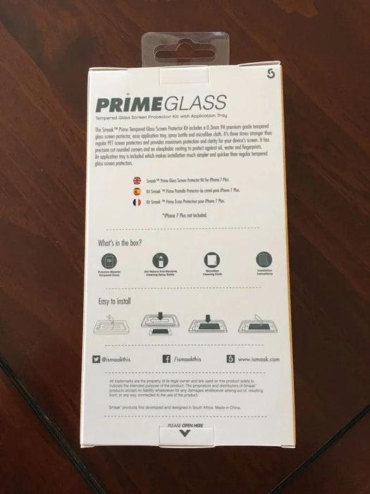 Smaak iPhone 7 Plus Tempered Glass Screen Protector SMKSP-TG-IP7P - LX2001 - Homewares, Outdoor, Phone Accessories, Cases, Speakers, Headphones + More -