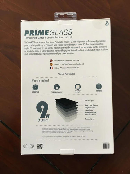 Smaak Apple iPad Air / 2 / Pro 9.7" / iPad 2017 Tempered Glass Screen Protector SMKSP-TG-IPA2 - LX2001 - Homewares, Outdoor, Phone Accessories, Cases, Speakers, Headphones + More -