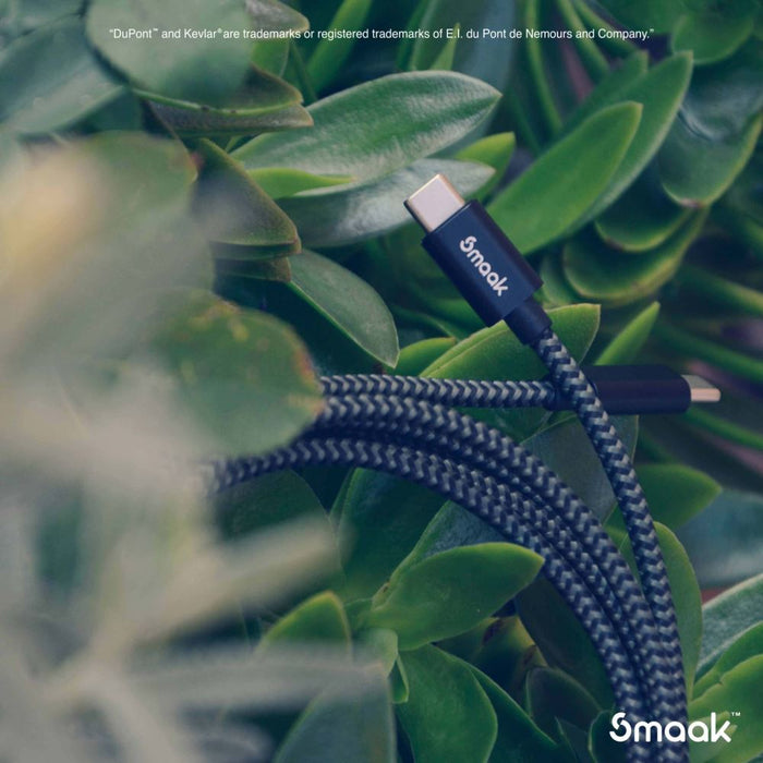 Smaak Tourer USB-C to USB-C 2m Rugged Double Braided with Kevlar Cable SMKCA-TR-CCBL
