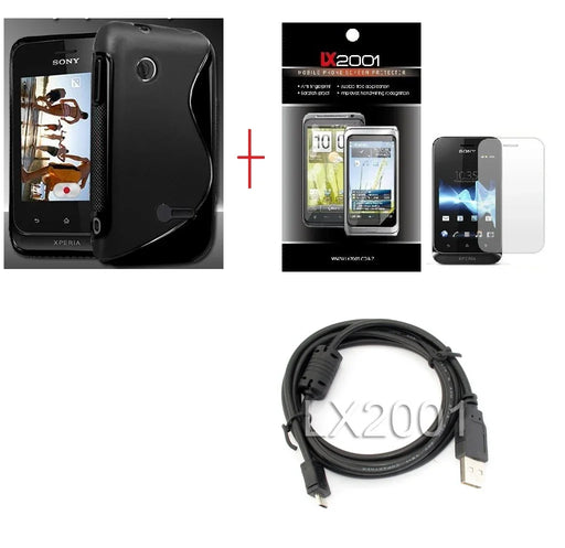 Sony Xperia Tipo ST21i Gel Case + USB PC Cable - LX2001 - Homewares, Outdoor, Phone Accessories, Cases, Speakers, Headphones + More -