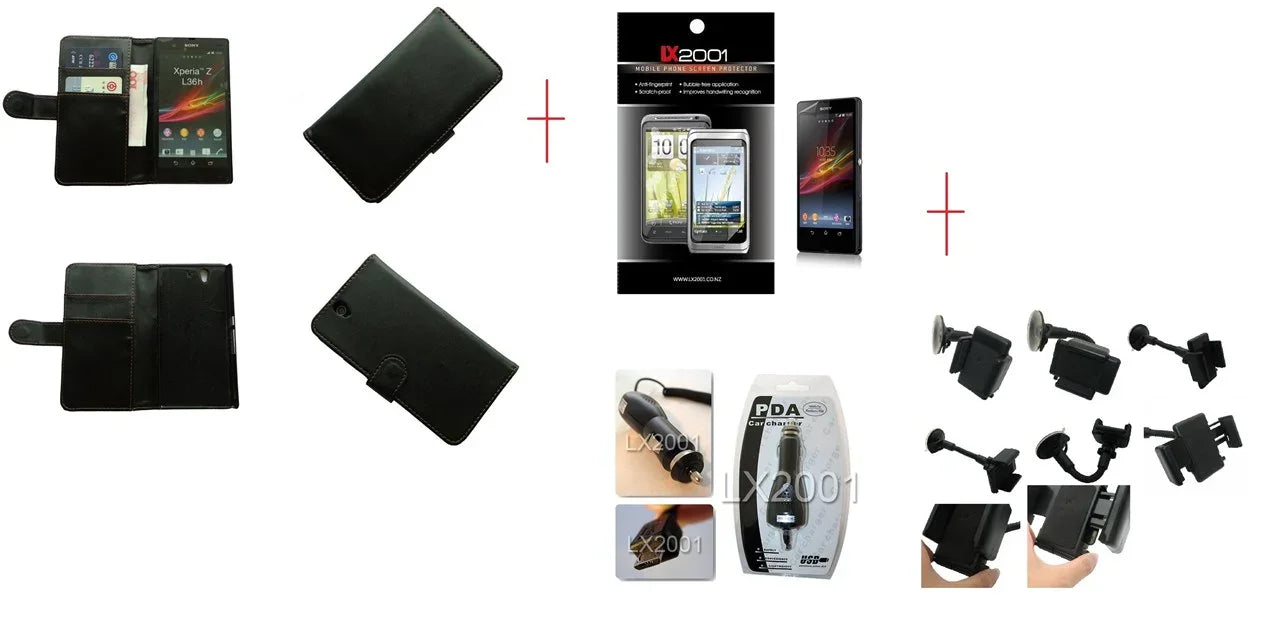Sony Xperia Z Leather Case Car Charger Holder Kit - LX2001 - Homewares, Outdoor, Phone Accessories, Cases, Speakers, Headphones + More -