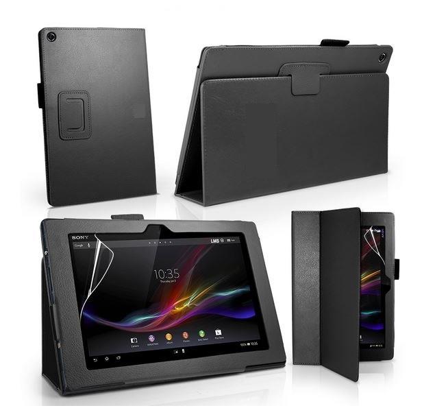 Sony Xperia TABLET Z Leather Case Car Charger Kit