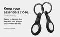 Spigen Apple AirTag Valentinus Case - Black w/ KeyRing AMP01826 8809710757325 - LX2001 - Homewares, Outdoor, Phone Accessories, Cases, Speakers, Headphones + More -