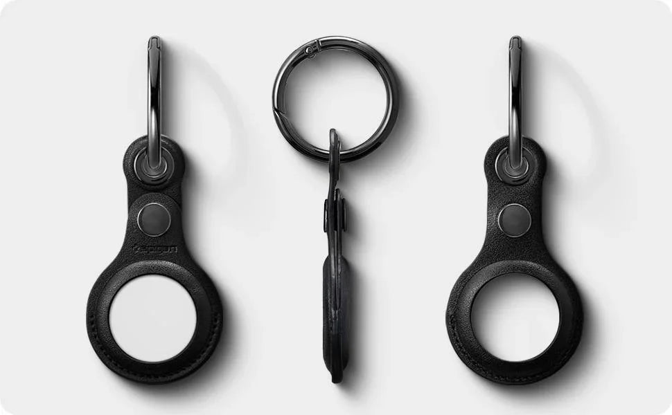 Spigen Apple AirTag Valentinus Case - Black w/ KeyRing AMP01826 8809710757325 - LX2001 - Homewares, Outdoor, Phone Accessories, Cases, Speakers, Headphones + More -