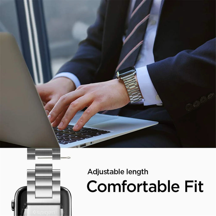 Spigen Apple Watch 42mm / 44mm Premium Stainless Steel Strap - Silver 062MP25404 8809613768831 - LX2001 - Homewares, Outdoor, Phone Accessories, Cases, Speakers, Headphones + More -