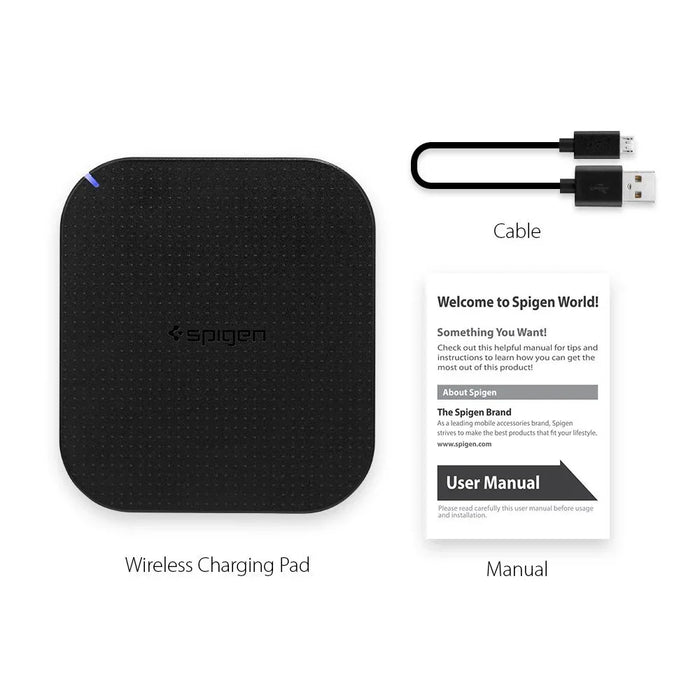 Spigen Essential 5W Qi Wireless Charging Pad Black 000CH20765 - LX2001 - Homewares, Outdoor, Phone Accessories, Cases, Speakers, Headphones + More -