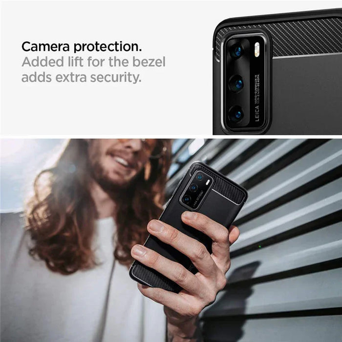 Spigen Huawei P40 6.1" Rugged Armor Case - Black ACS00970 - LX2001 - Homewares, Outdoor, Phone Accessories, Cases, Speakers, Headphones + More -