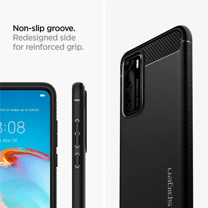 Spigen Huawei P40 6.1" Rugged Armor Case - Black ACS00970 - LX2001 - Homewares, Outdoor, Phone Accessories, Cases, Speakers, Headphones + More -