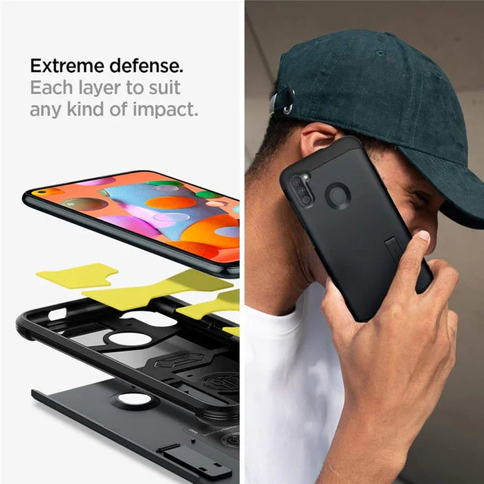 Spigen Samsung Galaxy A11 6.4" (2020) Tough Armor Case - Metal Slate ACS00857 - LX2001 - Homewares, Outdoor, Phone Accessories, Cases, Speakers, Headphones + More -