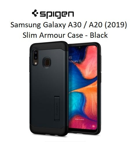 Spigen Samsung Galaxy A30 / A20 (2019) 6.4" Slim Armour Case - Black 612CS26281