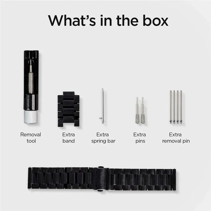 Spigen Samsung Galaxy Watch 42mm Active 2 Premium Stainless Steel Strap - Black 600WB24980 8809613765014 - LX2001 - Homewares, Outdoor, Phone Accessories, Cases, Speakers, Headphones + More -