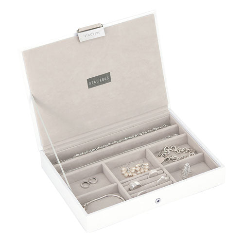 Stackers Classic Jewellery Box Lidded - White JB70957