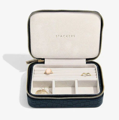 Stackers Medium Rectangular Travel Jewellery Box - Navy Croc JB74375 - LX2001 - Homewares, Outdoor, Phone Accessories, Cases, Speakers, Headphones + More -