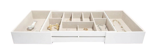 Stackers Slider Large Open Compartment Jewellery Box - White JB73516