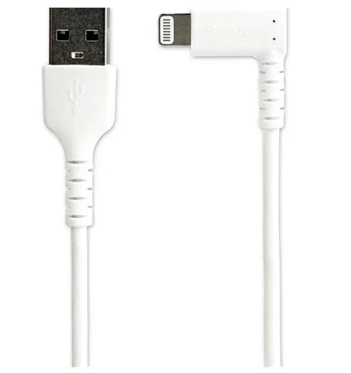 StarTech 6ft (2m) Durable USB A to Lightning Cable - White 90° Right Angled - LX2001 - Homewares, Outdoor, Phone Accessories, Cases, Speakers, Headphones + More -