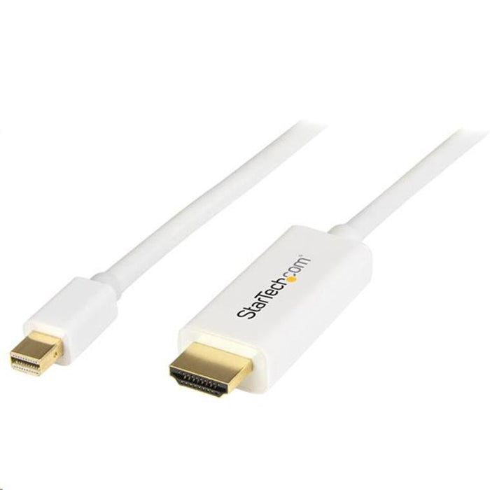 StarTech Mini DisplayPort to HDMI Cable 4K - White MDP2HDMM2MW 065030861175