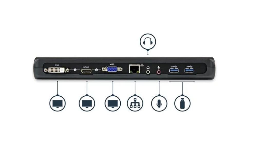 StarTech USB 3.0 Universal Hub HDMI Gigabit Ethernet Laptop Dock USB3SDOCKHDV