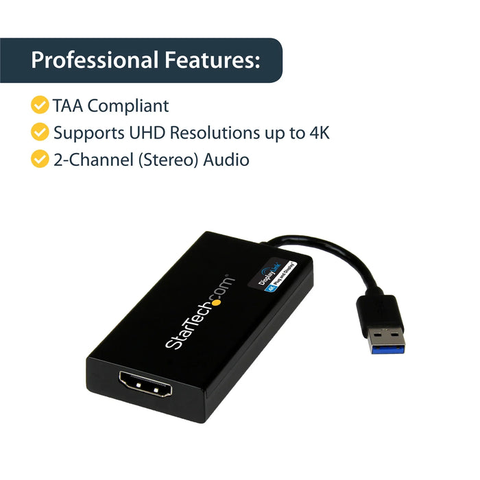 StarTech USB 3.0 to 4K HDMI Adapter USB32HD4K 065030859271 - LX2001 - Homewares, Outdoor, Phone Accessories, Cases, Speakers, Headphones + More -