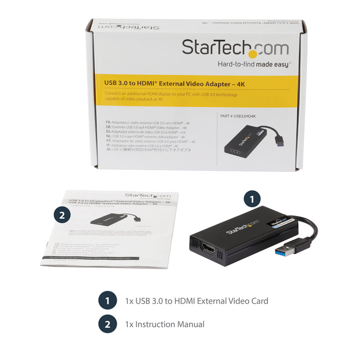 StarTech USB 3.0 to 4K HDMI Adapter USB32HD4K 065030859271